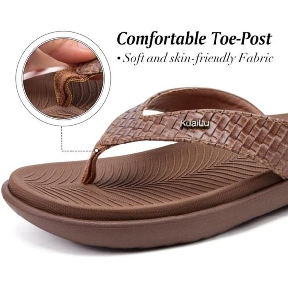 Womens Flip Flops Yoga Mat Sandals Arch Support Slip On Summer Walking Shoe - Picture 5 of 7